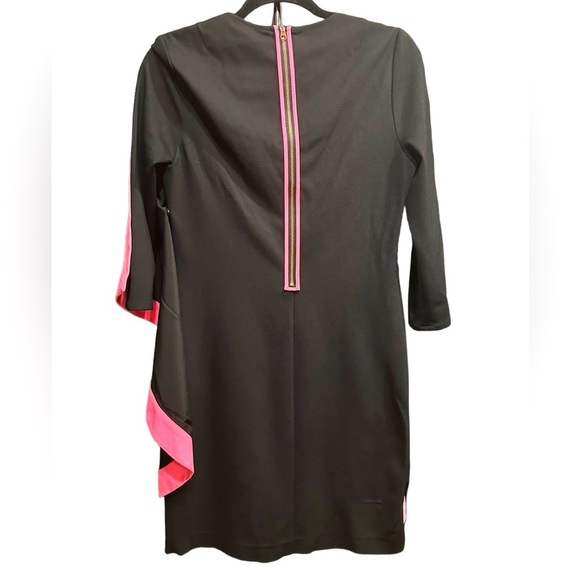 Ted Baker Women's Black Betriss One Side Draped Dress Size 3 - Picture 2 of 15